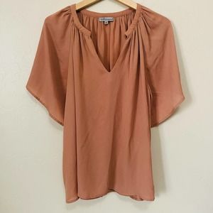 Wishlist Apparel Mauve Wide Butterfly Sleeve Bohemian Blouse. Size M, Oversized